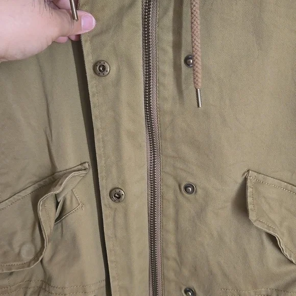 Ann Taylor LOFT Olive Faux Fur Hooded Jacket - Picture 10 of 16